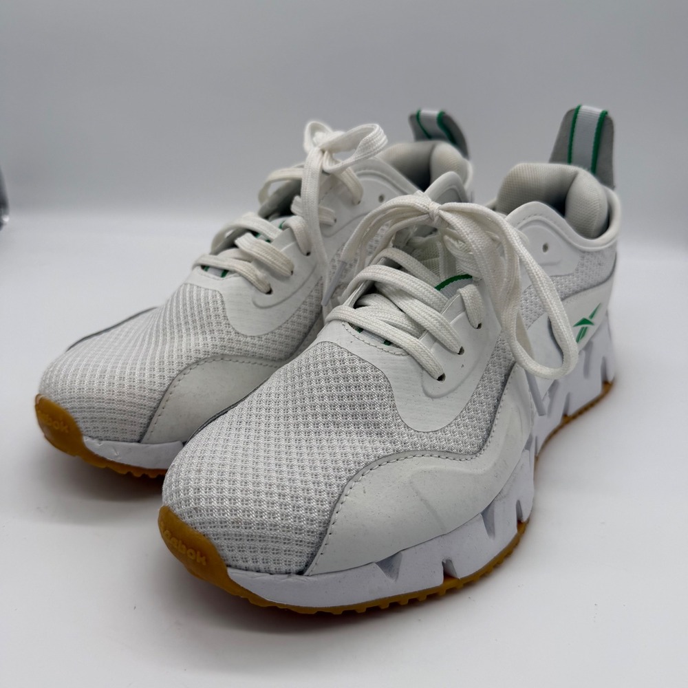 Reebok Zig Dynamica 2.0 Womens White Green Gum R30106W Sneakers Size 8.5
